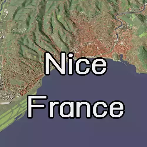 Nice France - city and urban 3D model