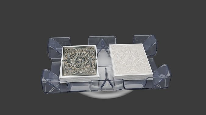 Deck Rotating Revolving Playing Card Tray  Card Holder 3D model