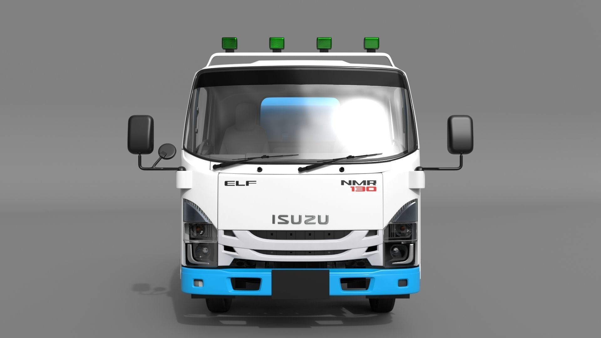 ISUZU NMR 130 cement Mixer 3D model_1