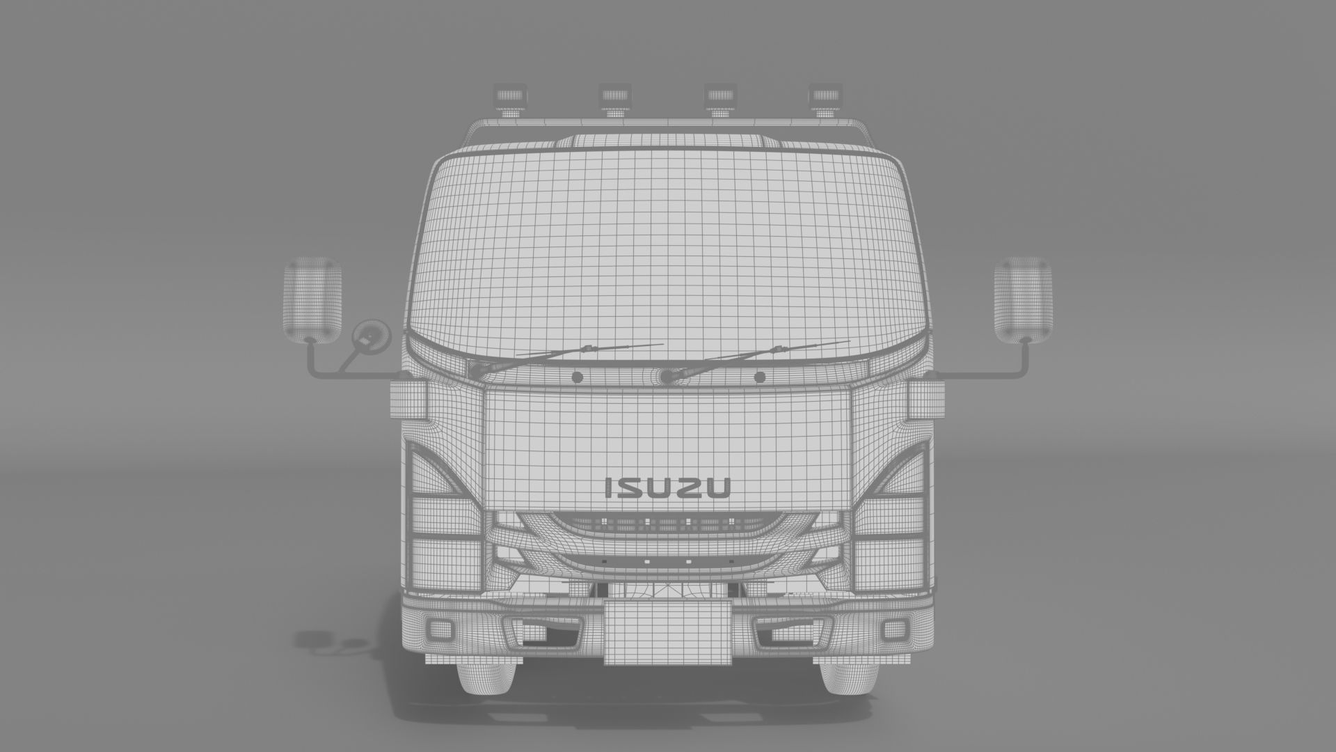 ISUZU NMR 130 cement Mixer 3D model_13