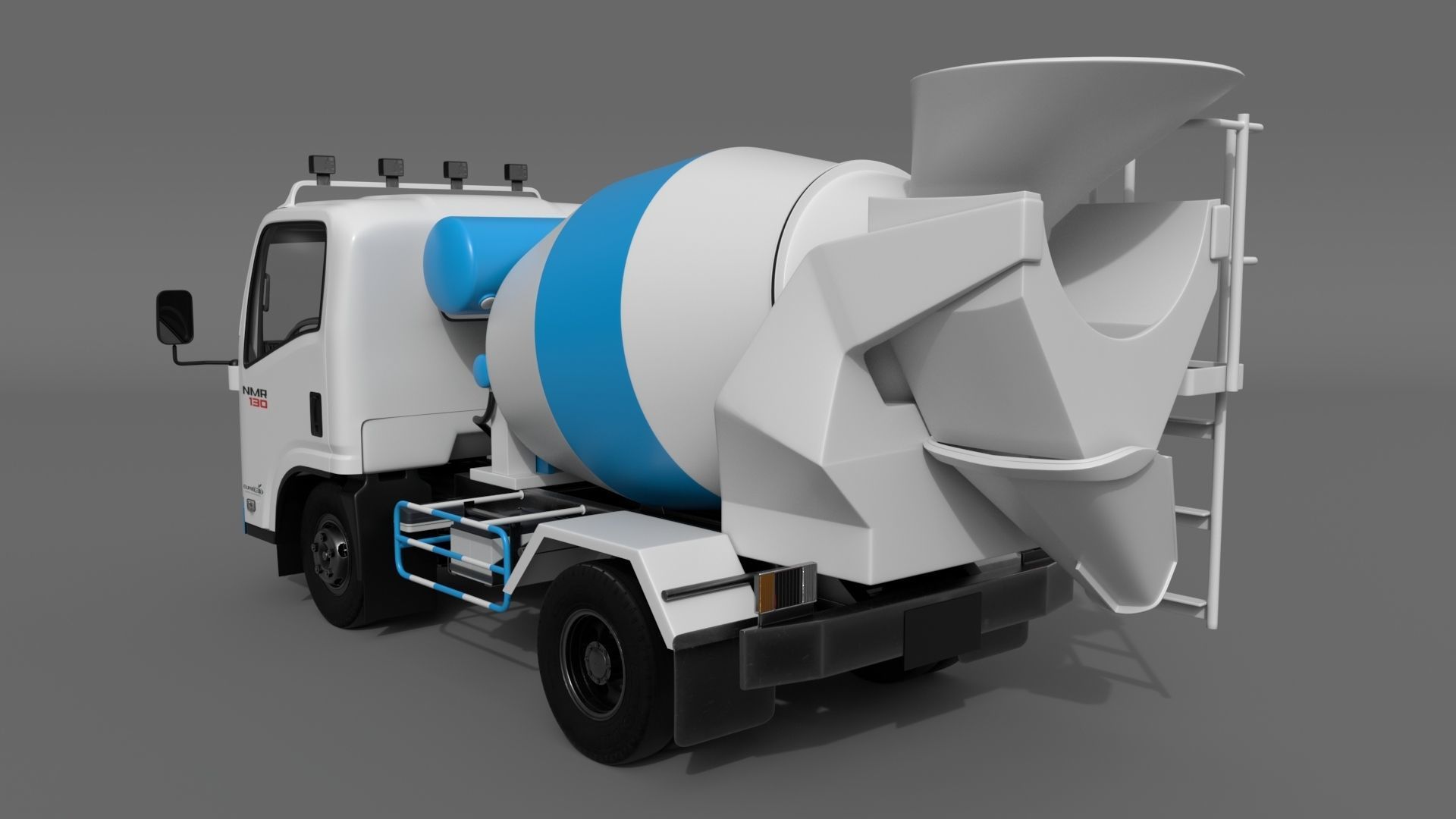 ISUZU NMR 130 cement Mixer 3D model_6