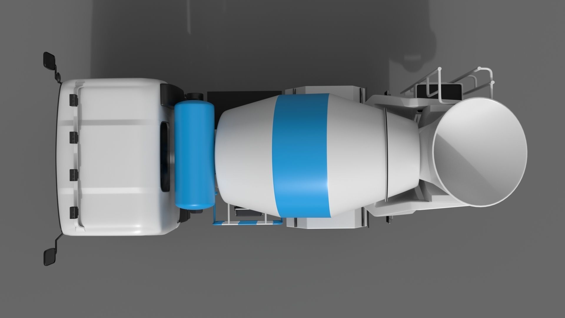 ISUZU NMR 130 cement Mixer 3D model_8