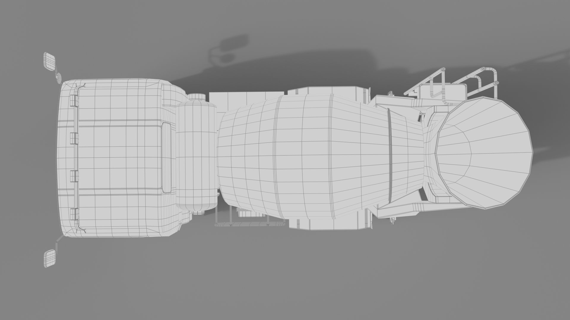 ISUZU NMR 130 cement Mixer 3D model_16