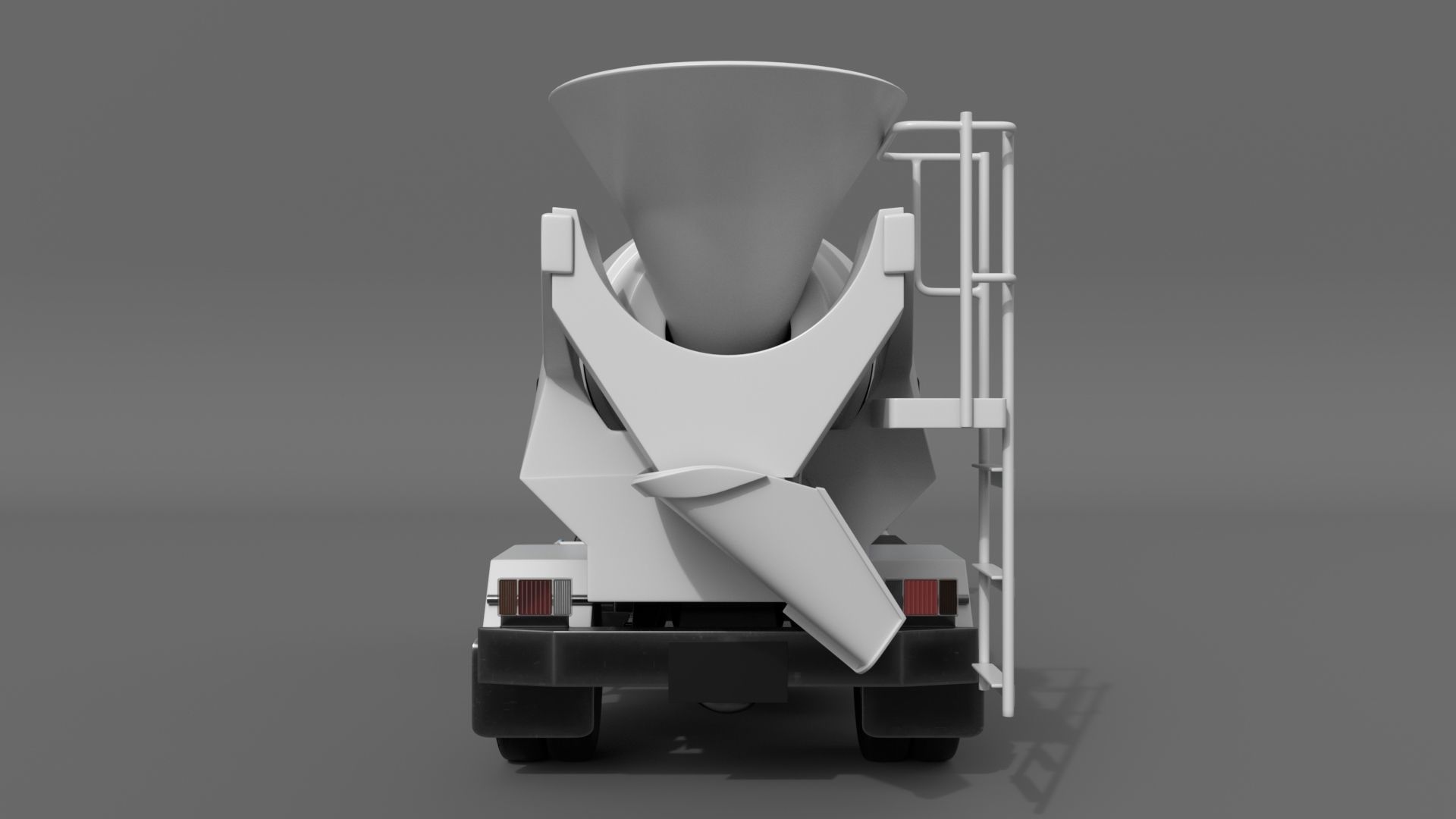 ISUZU NMR 130 cement Mixer 3D model_5