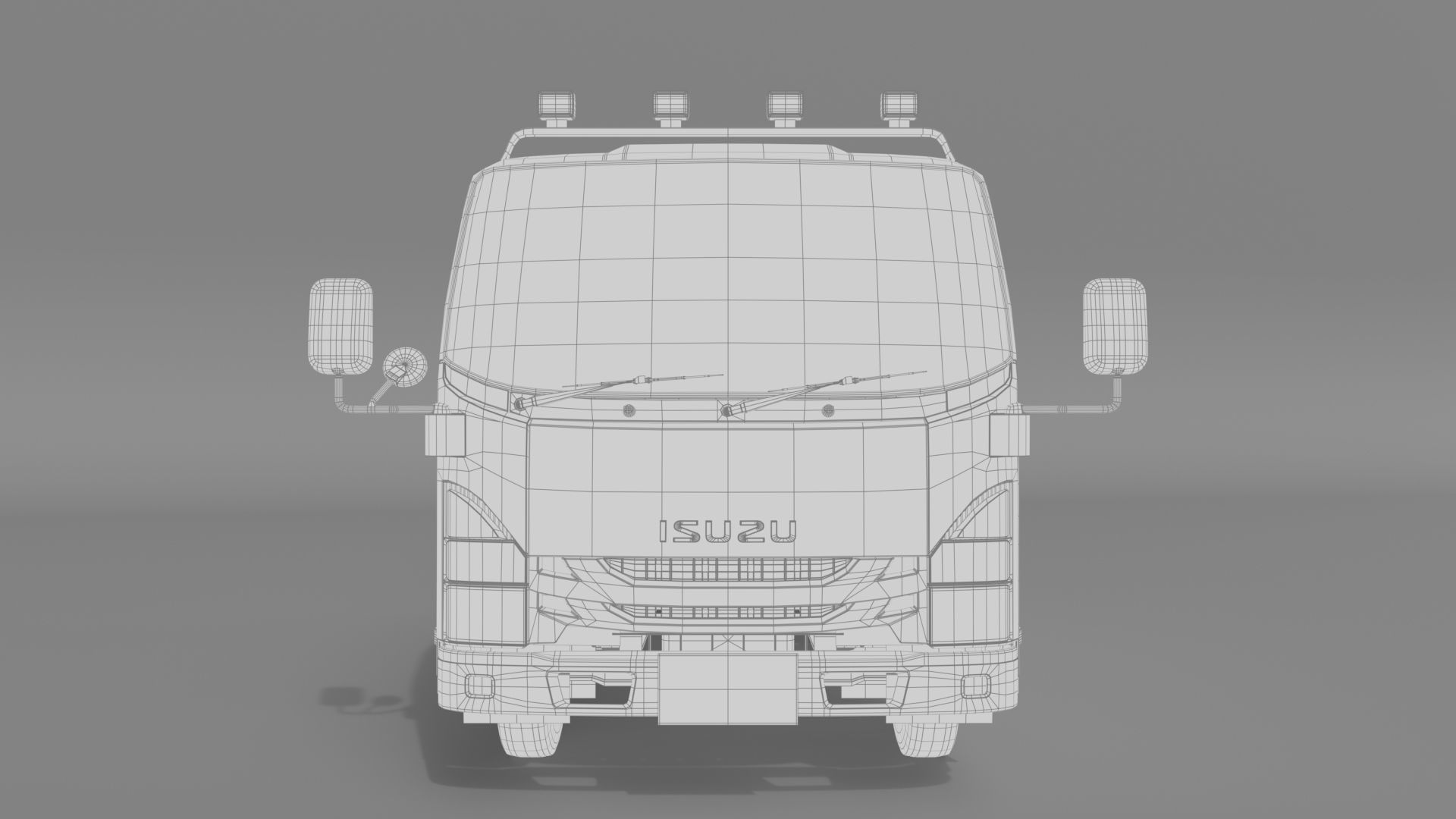 ISUZU NMR 130 cement Mixer 3D model_12