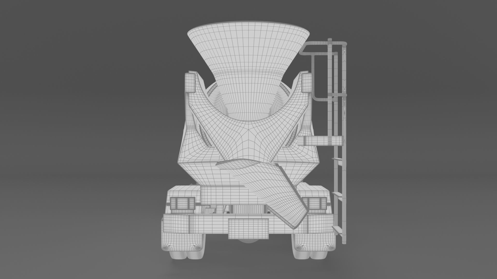 ISUZU NMR 130 cement Mixer 3D model_19