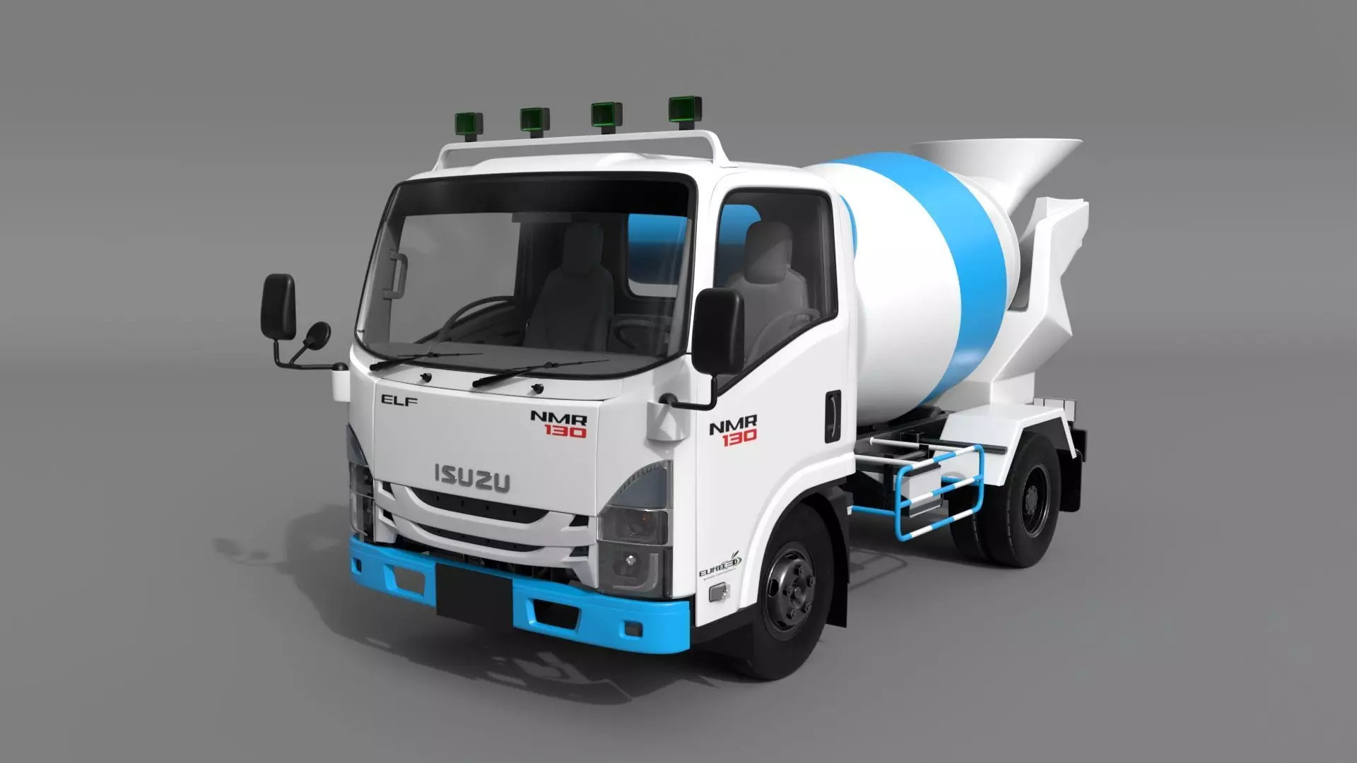 ISUZU NMR 130 cement Mixer 3D model_0