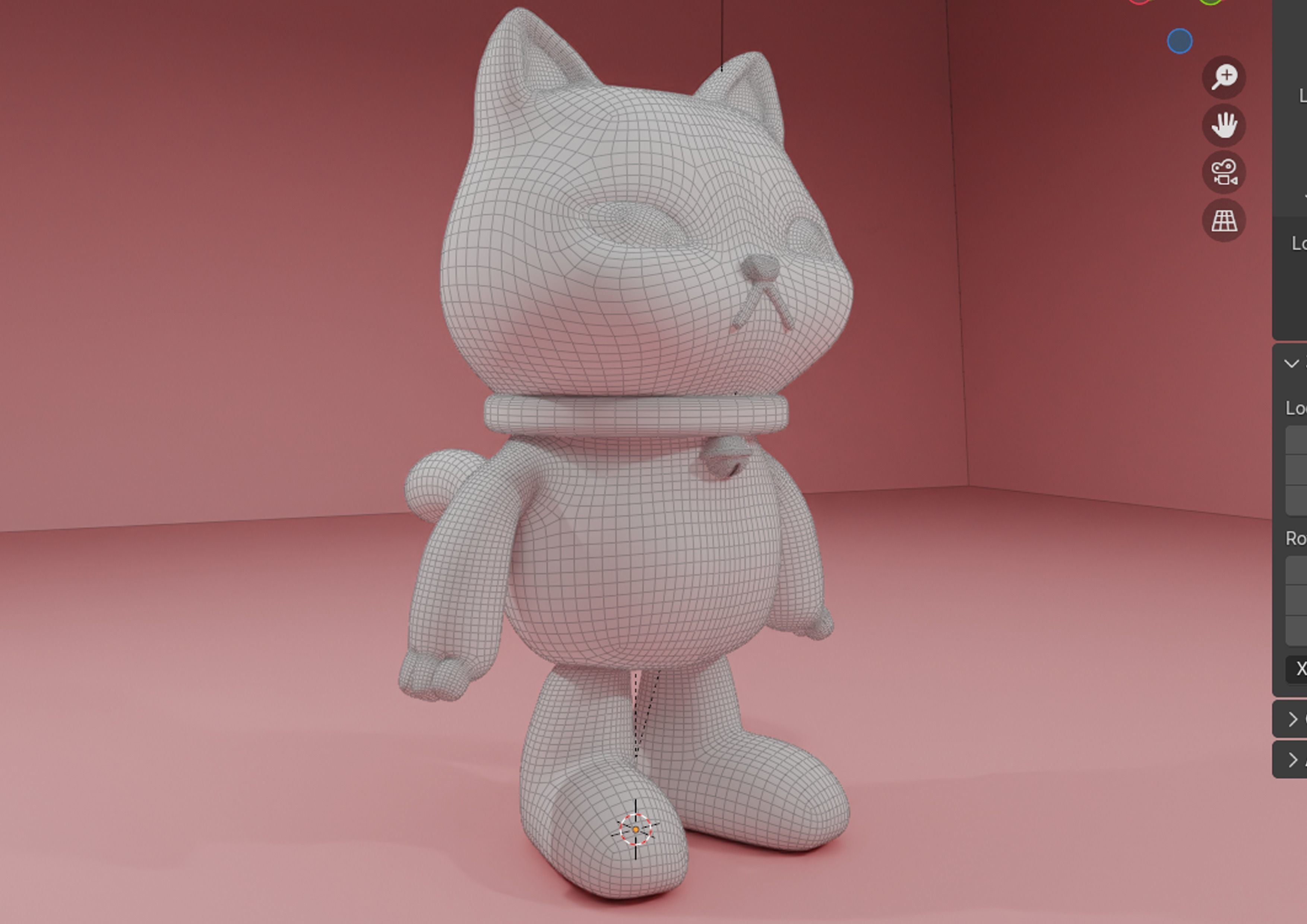 3D print cute cat model toy 3D print model_4