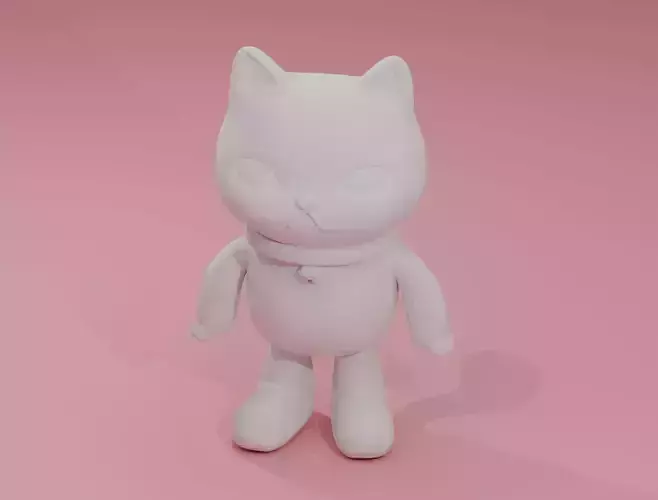 3D print cute cat model toy