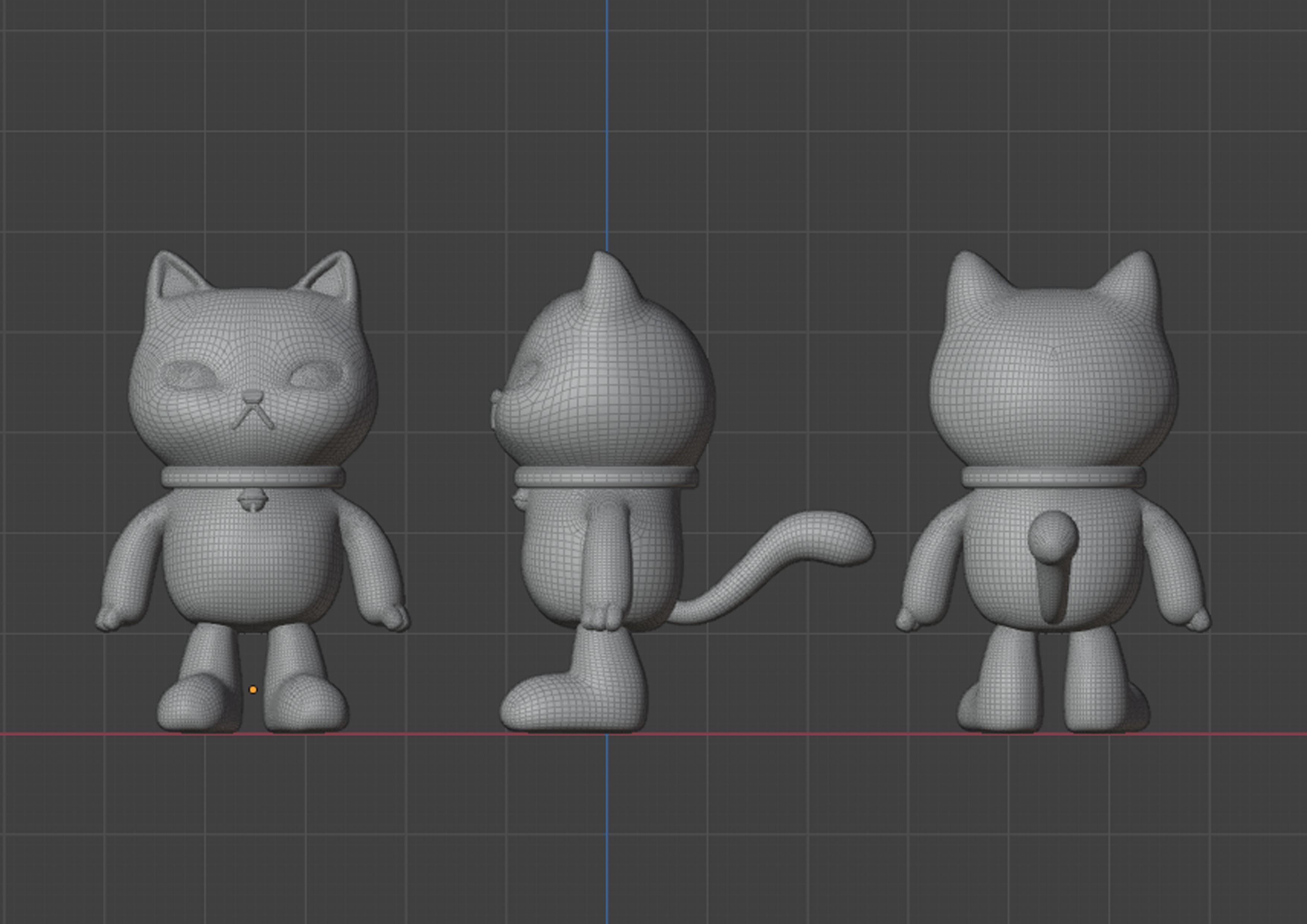 3D print cute cat model toy 3D print model_6