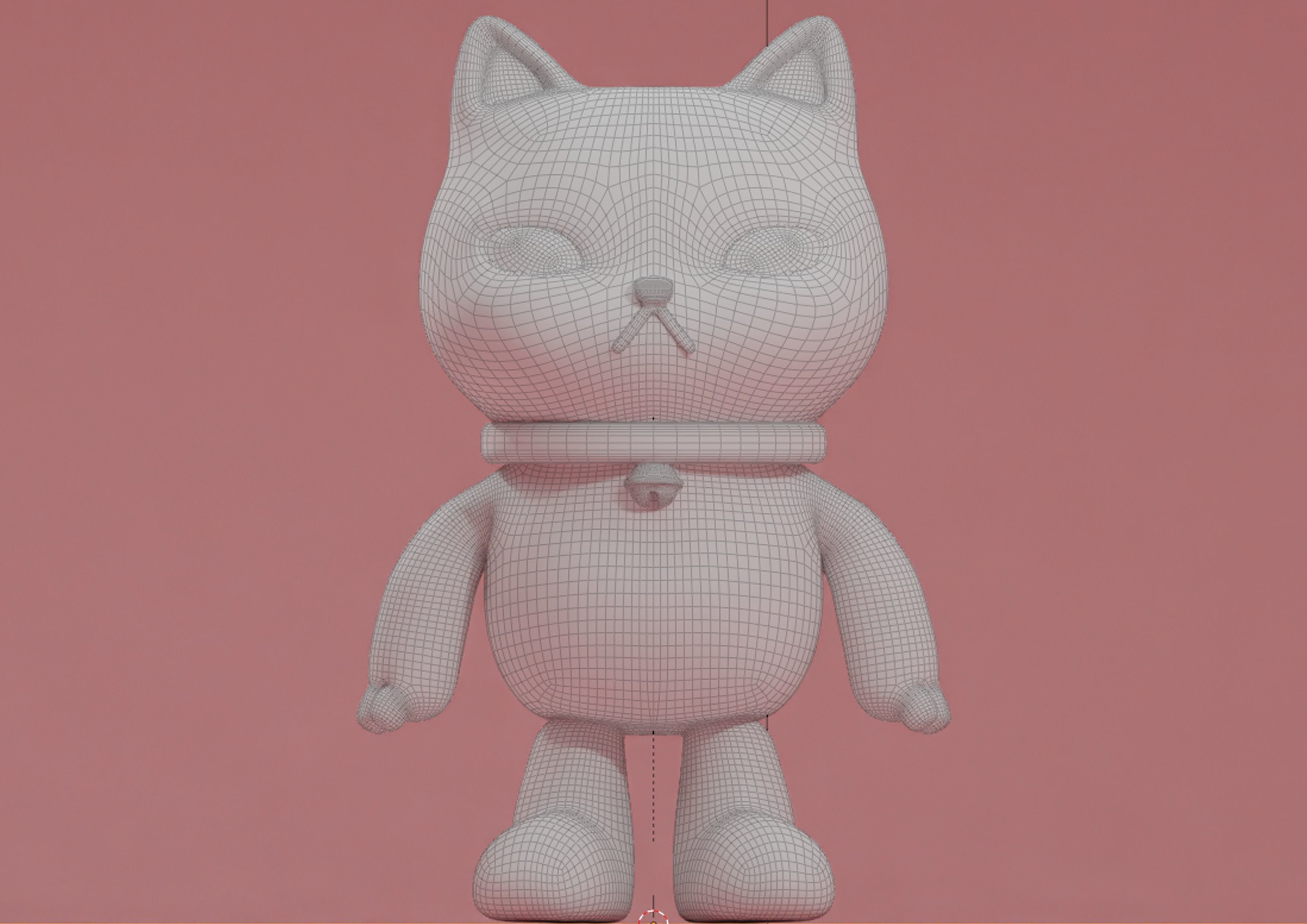 3D print cute cat model toy 3D print model_3