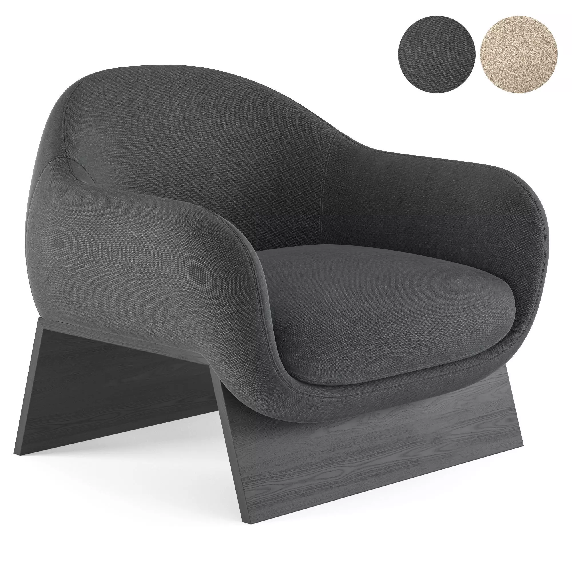 Bonaldo Boolean armchair 3D model_0