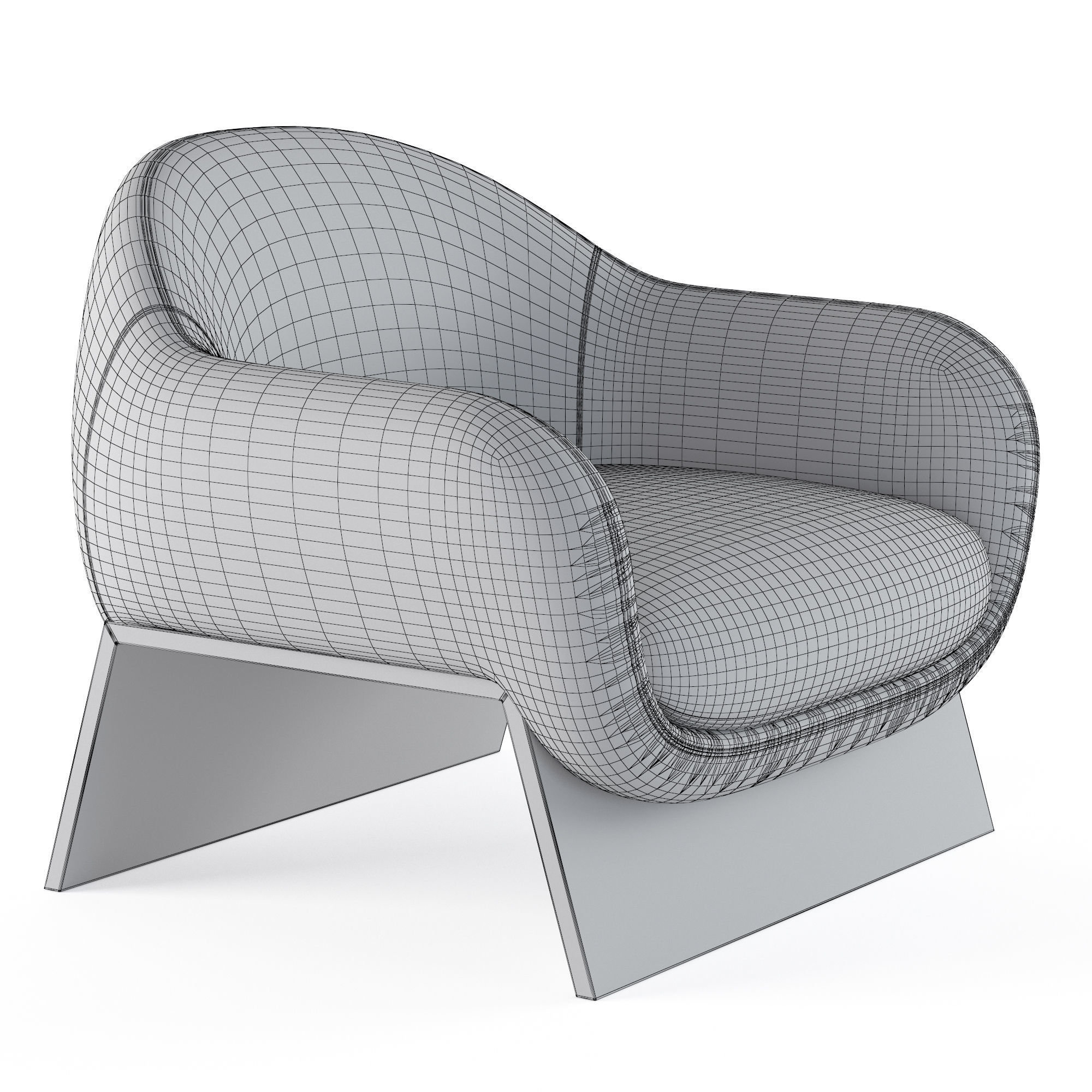 Bonaldo Boolean armchair 3D model_6