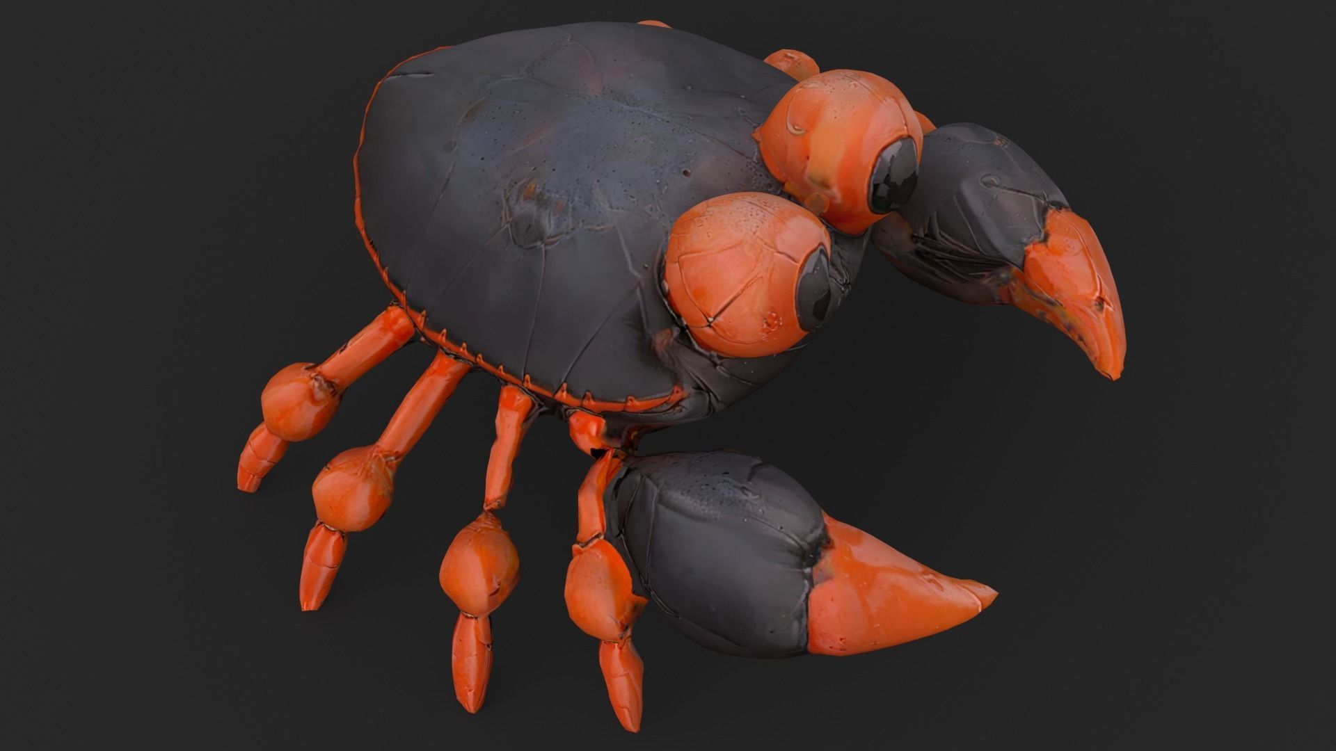 Crab Cartoon Low-poly 3D model_9