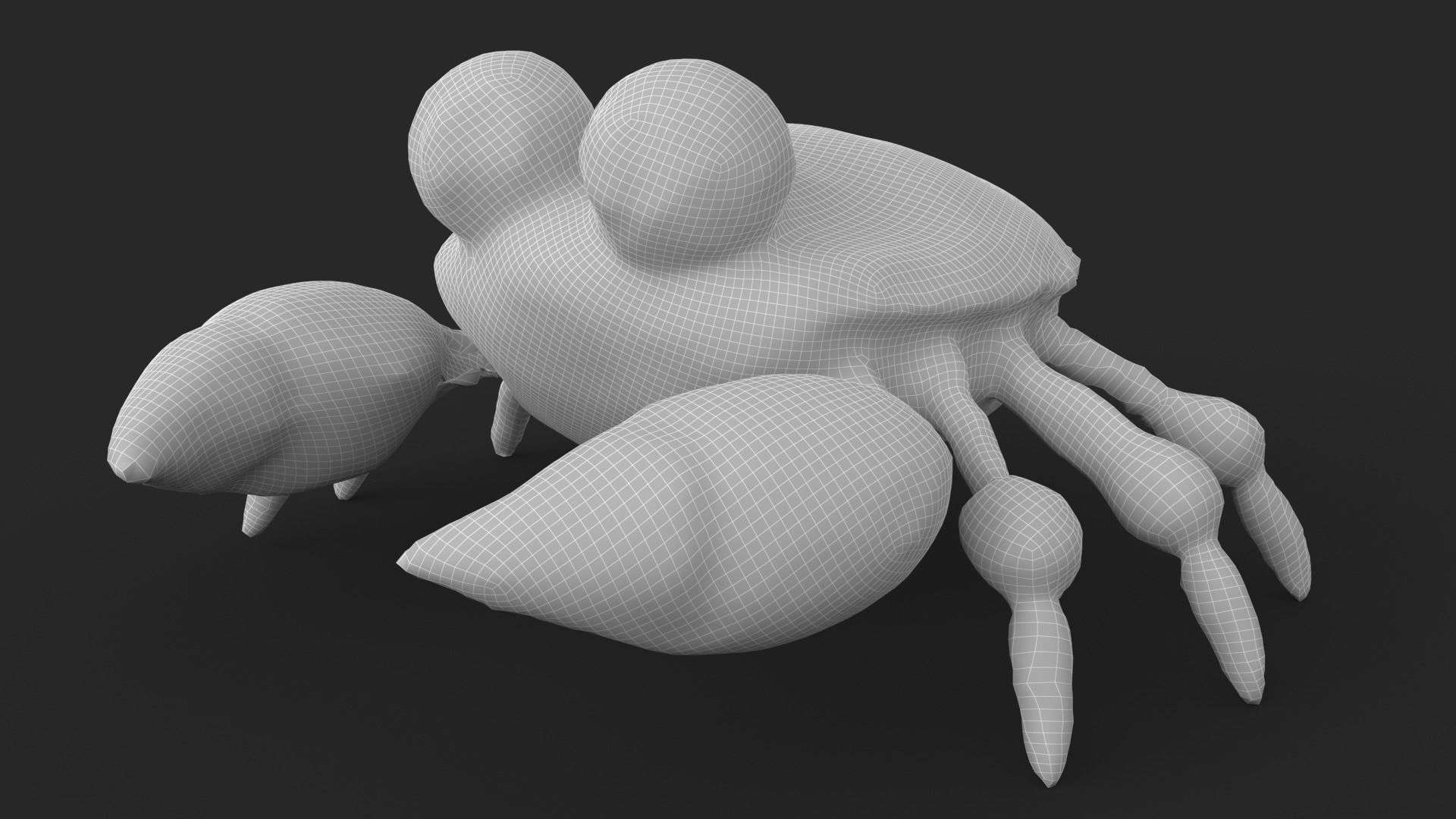 Crab Cartoon Low-poly 3D model_12