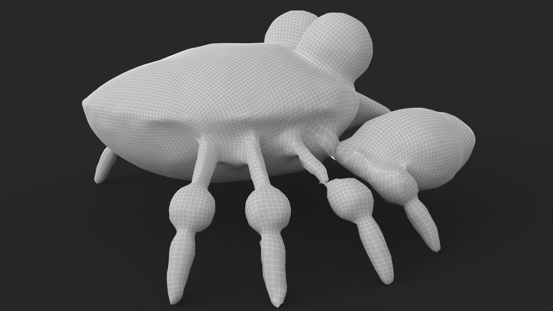 Crab Cartoon Low-poly 3D model_13