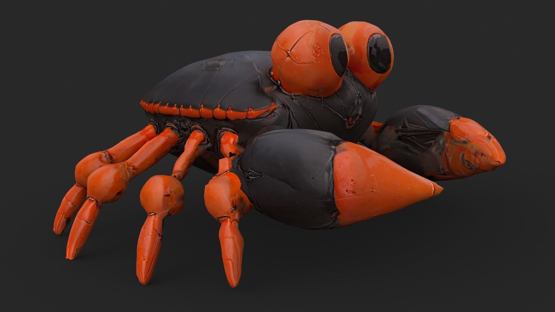 Crab Cartoon Low-poly 3D model_8