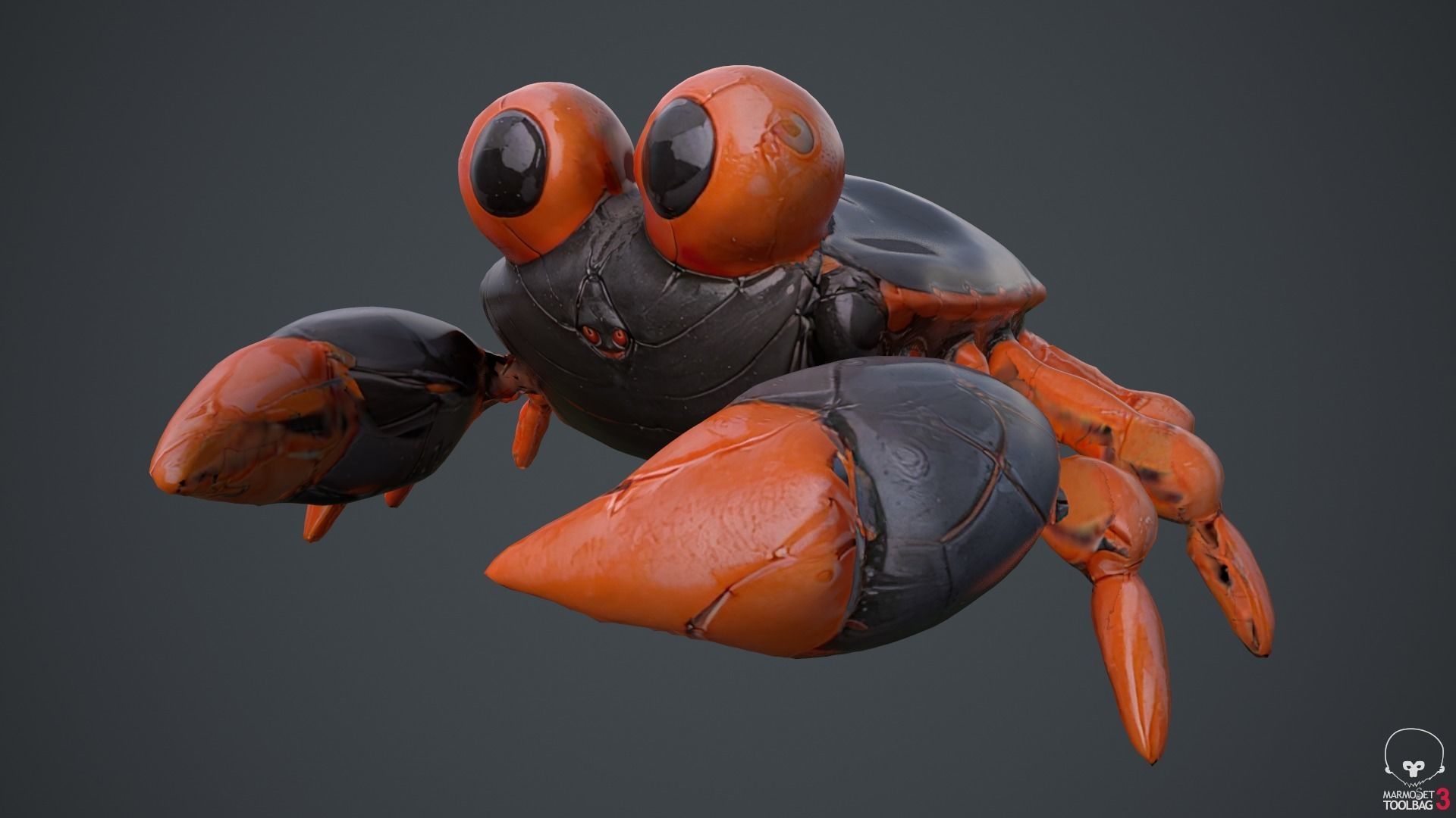 Crab Cartoon Low-poly 3D model_18