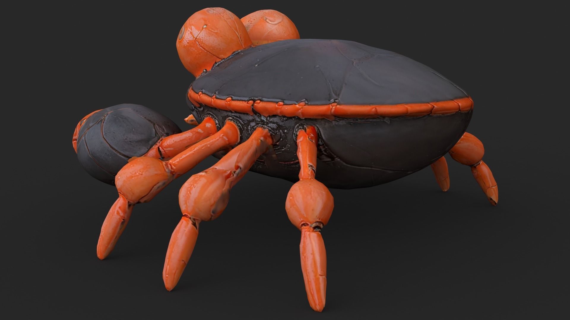 Crab Cartoon Low-poly 3D model_4