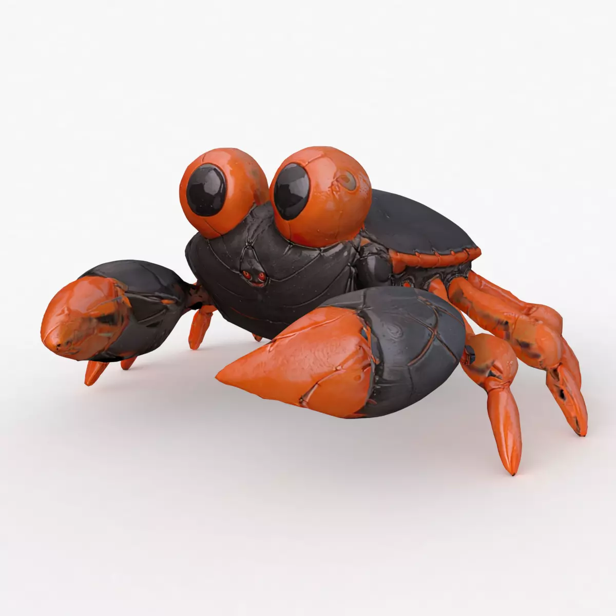 Crab Cartoon Low-poly 3D model_0