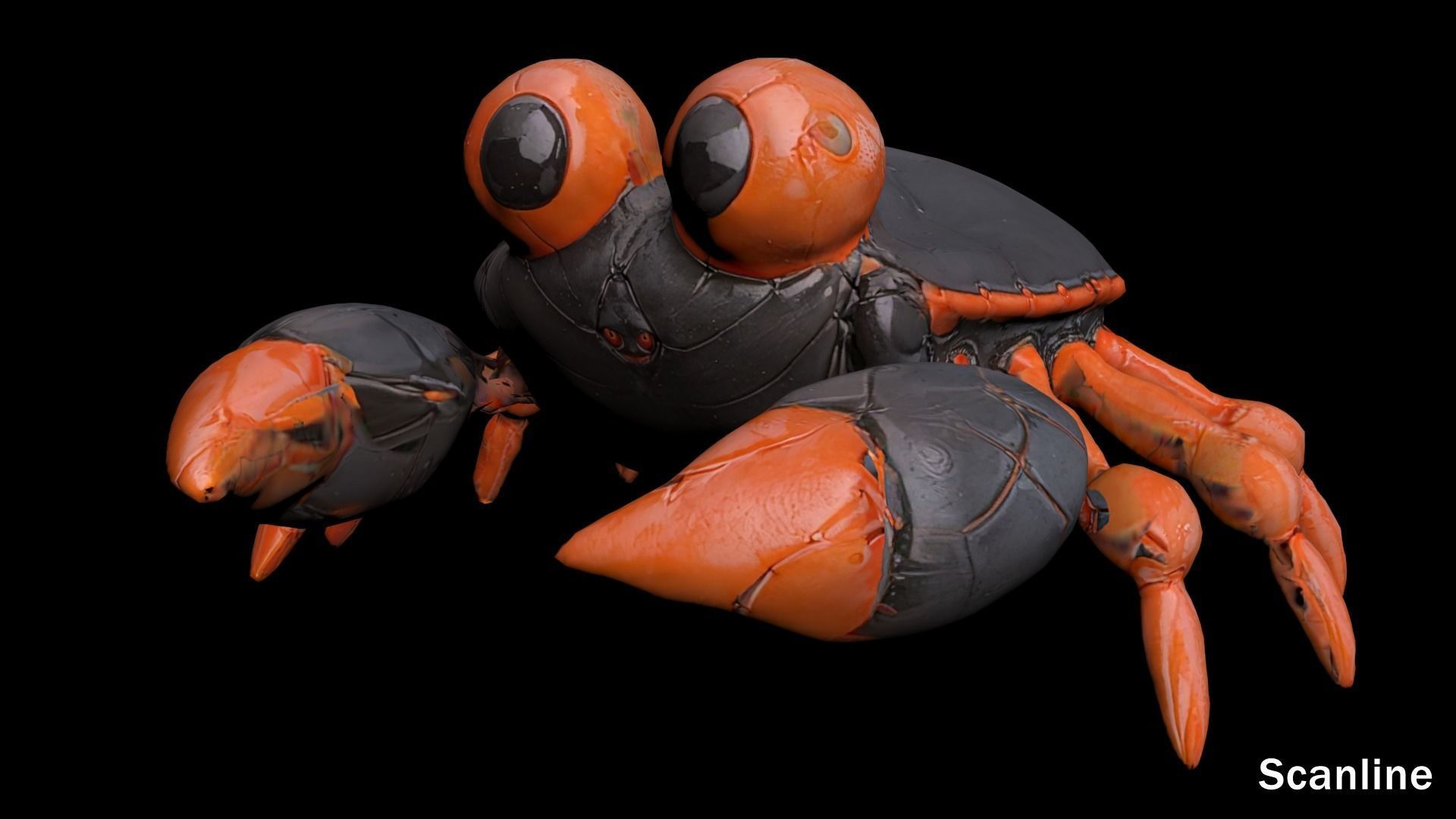 Crab Cartoon Low-poly 3D model_15