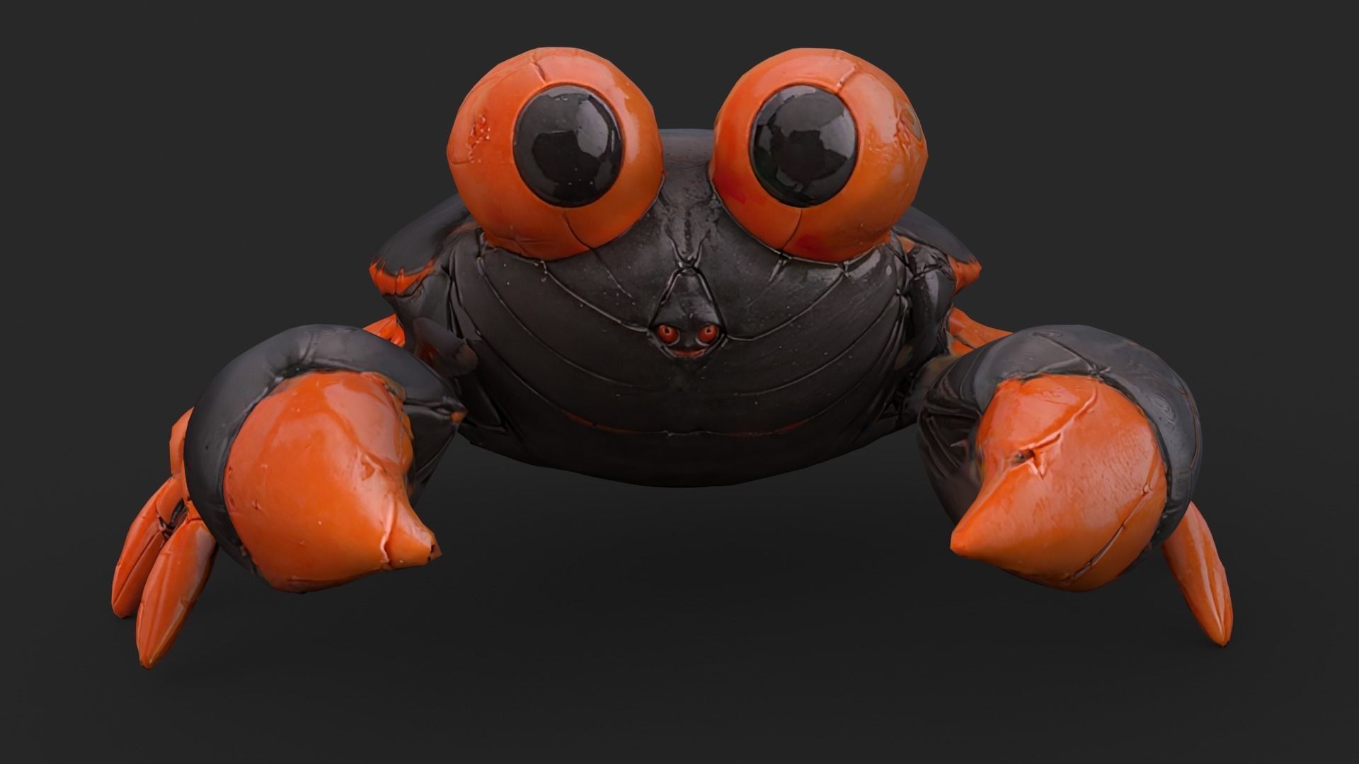 Crab Cartoon Low-poly 3D model_5