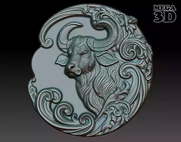 Buffalo Basrelief 240530