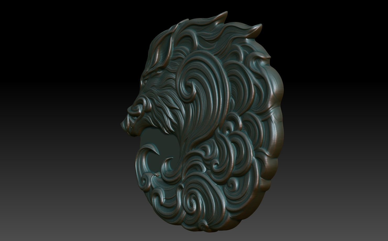 Boar Basrelief 240530 3D print model_1