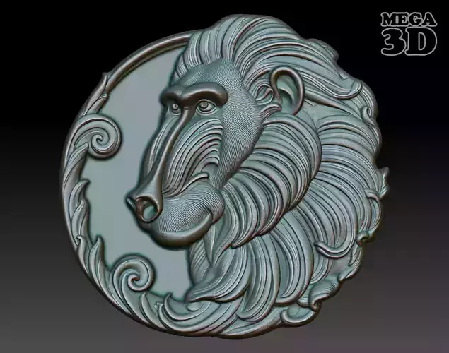 Baboon Basrelief 240530