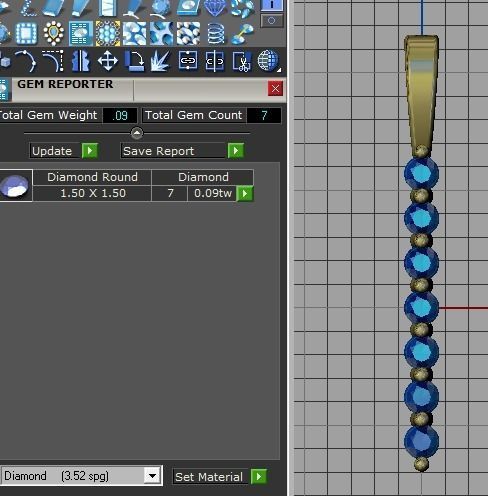 delicate straight pendant 3D print model_3