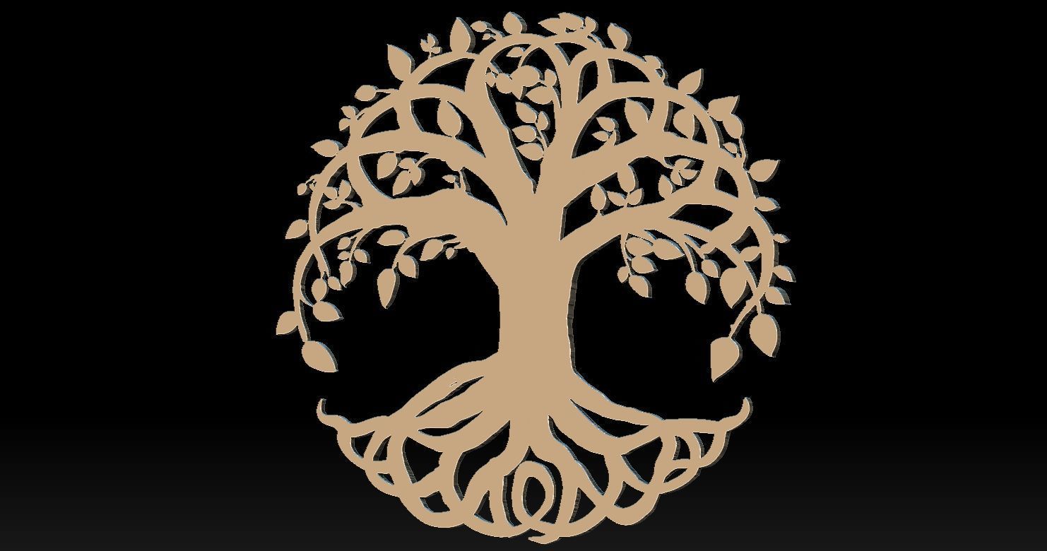 Tree of Life Lucky Relief 3D print model_7