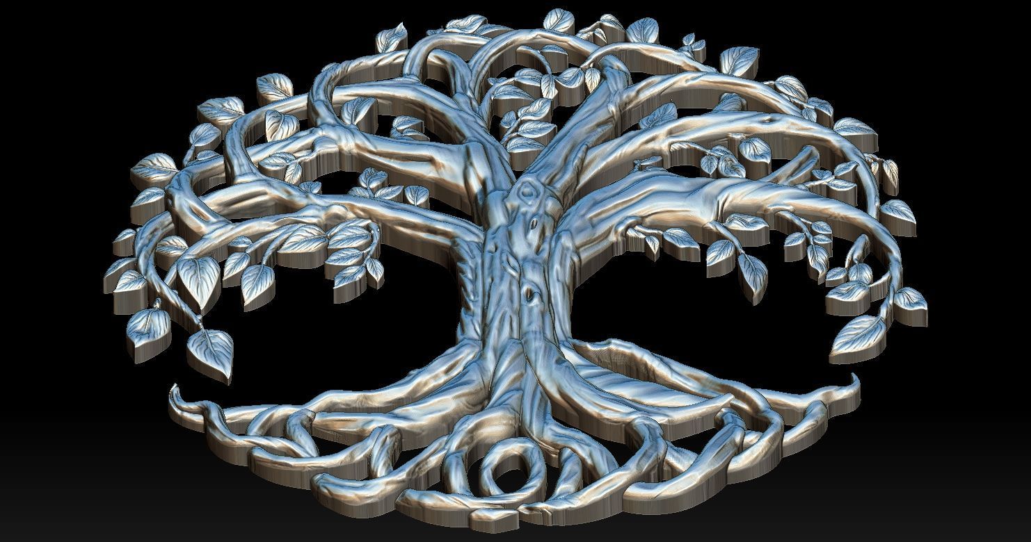 Tree of Life Lucky Relief 3D print model_9