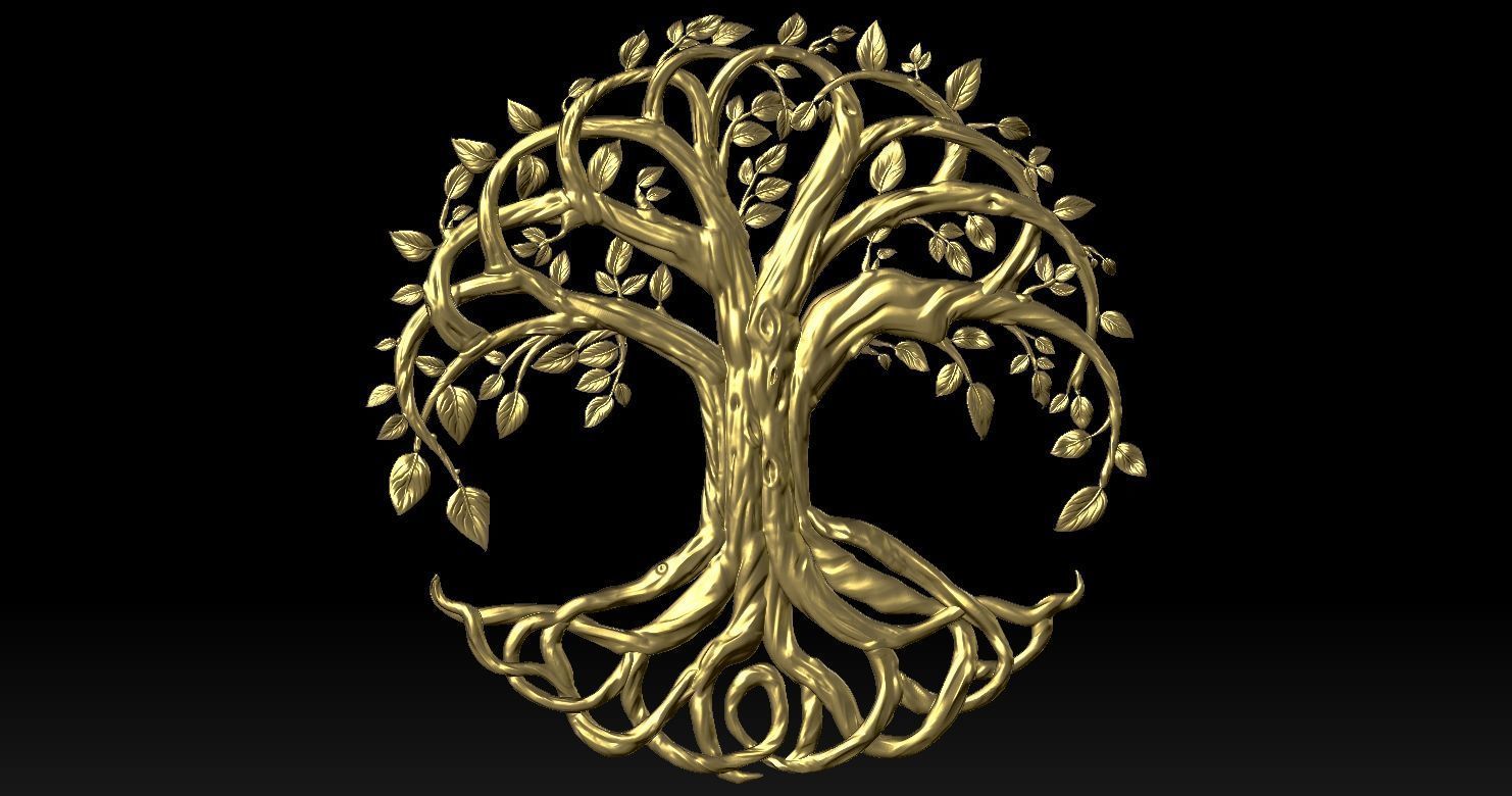 Tree of Life Lucky Relief 3D print model_14
