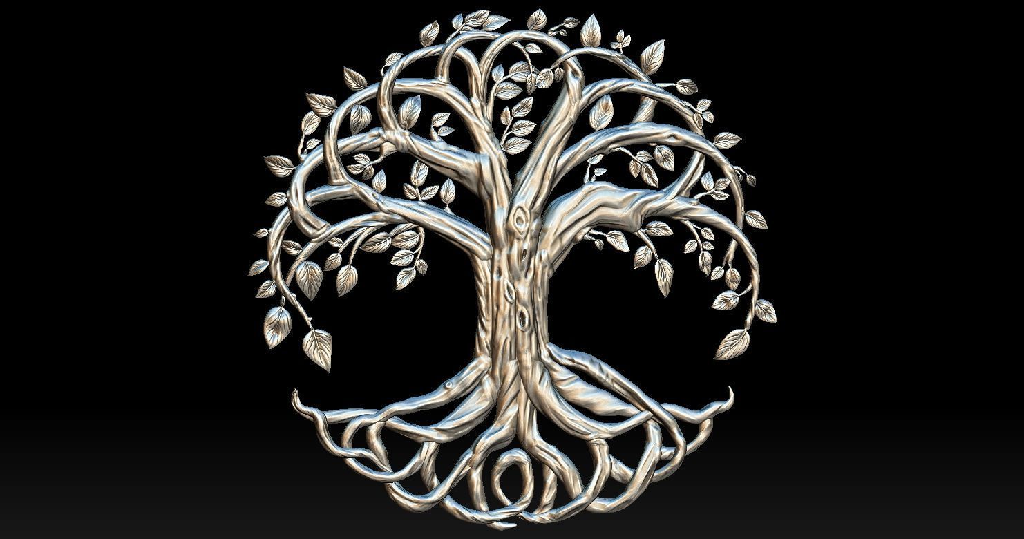 Tree of Life Lucky Relief 3D print model_5