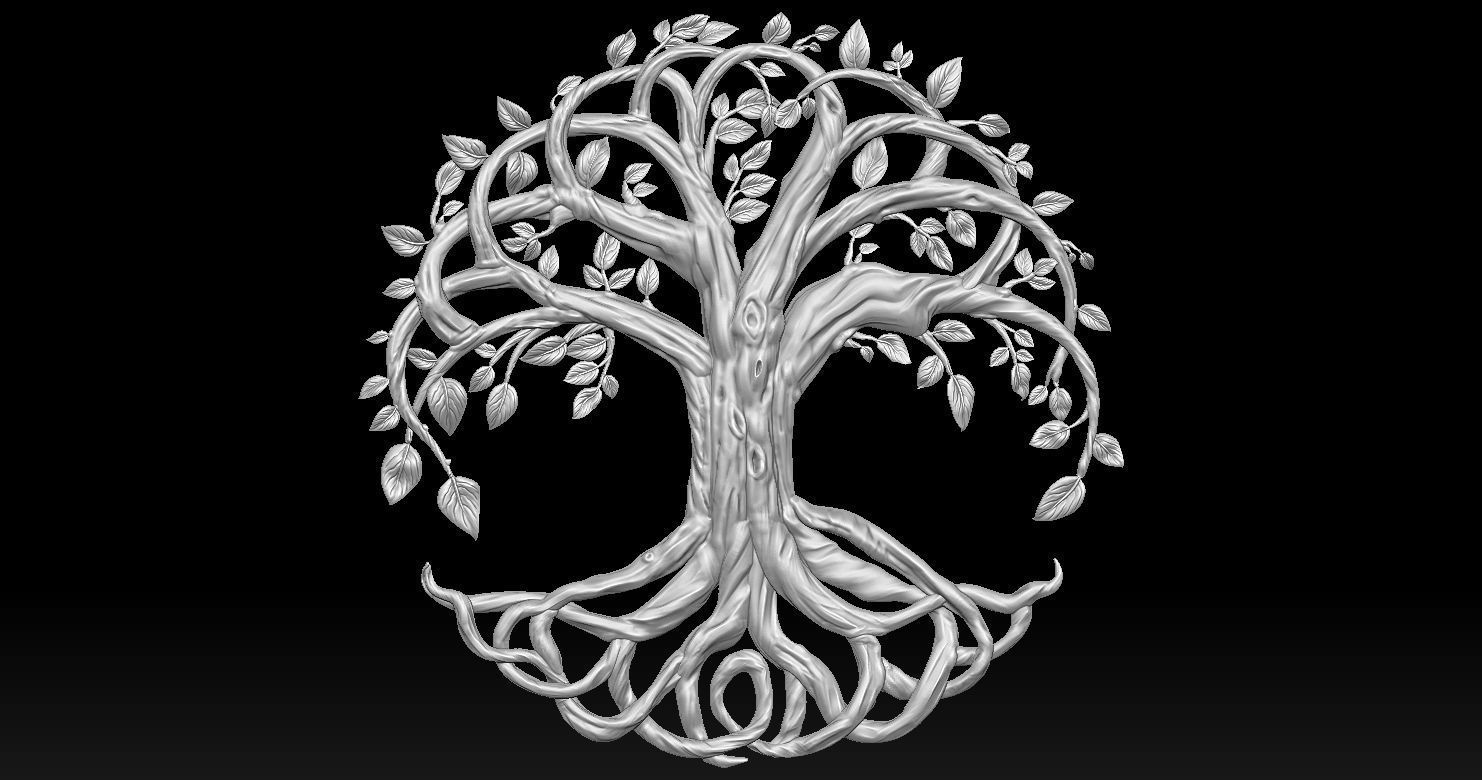 Tree of Life Lucky Relief 3D print model_2