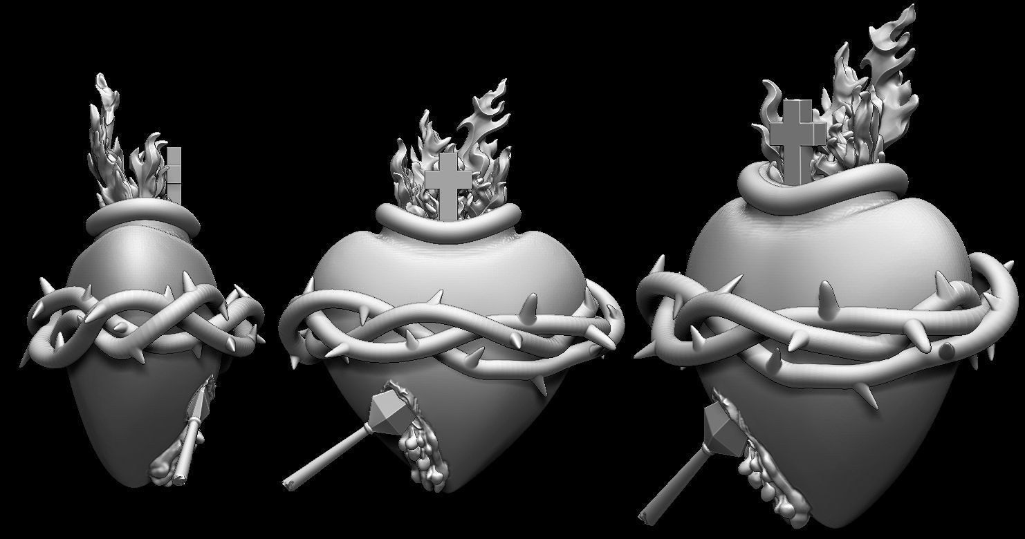 Sacred Heart of Jesus 3D Print Model 3D print model_18