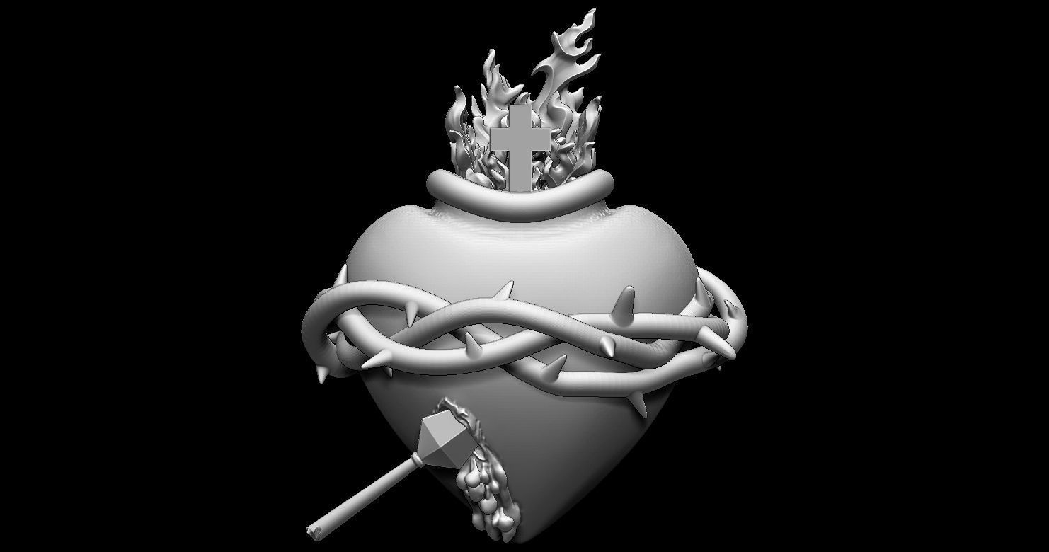 Sacred Heart of Jesus 3D Print Model 3D print model_9