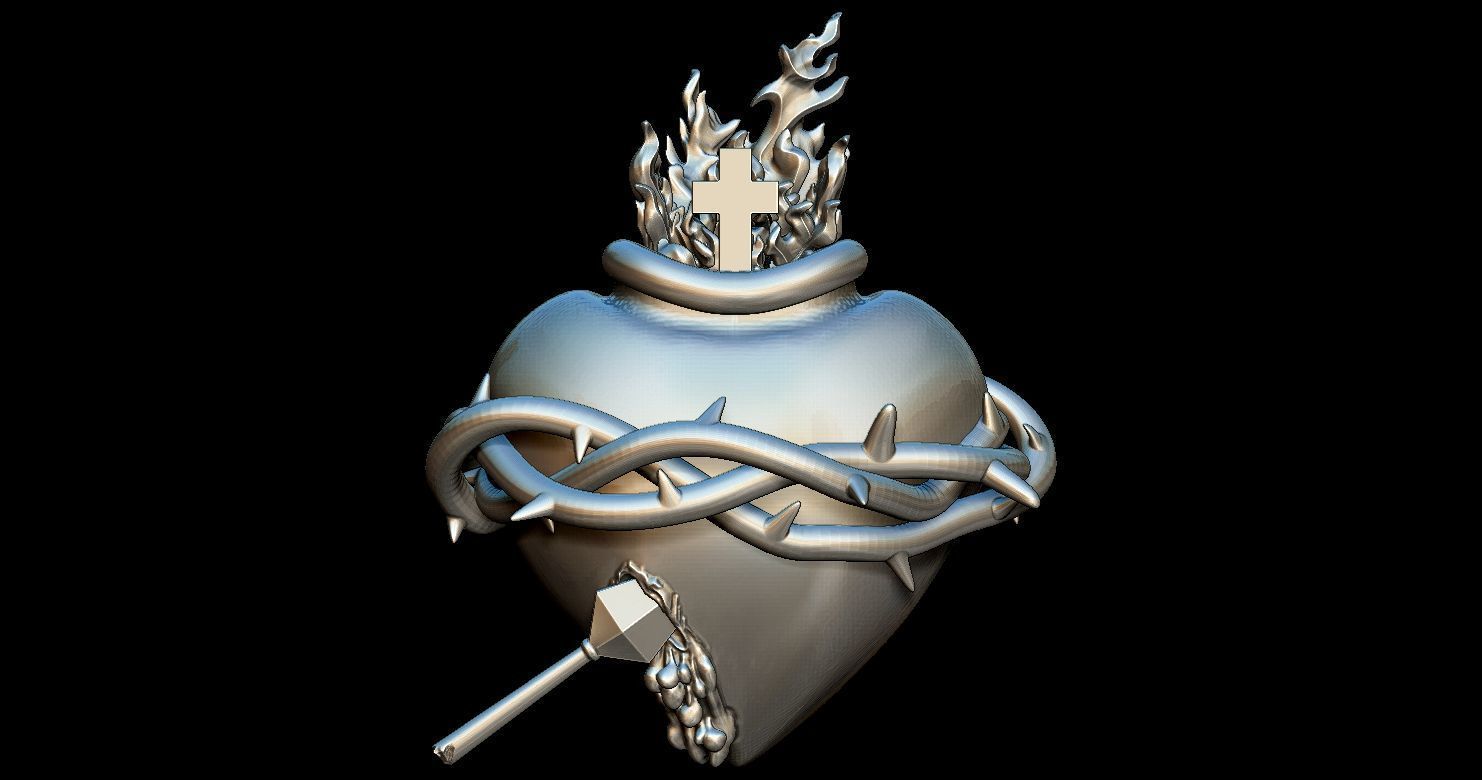 Sacred Heart of Jesus 3D Print Model 3D print model_31
