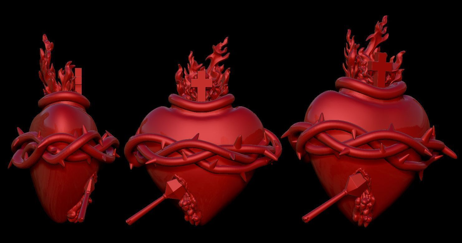 Sacred Heart of Jesus 3D Print Model 3D print model_21
