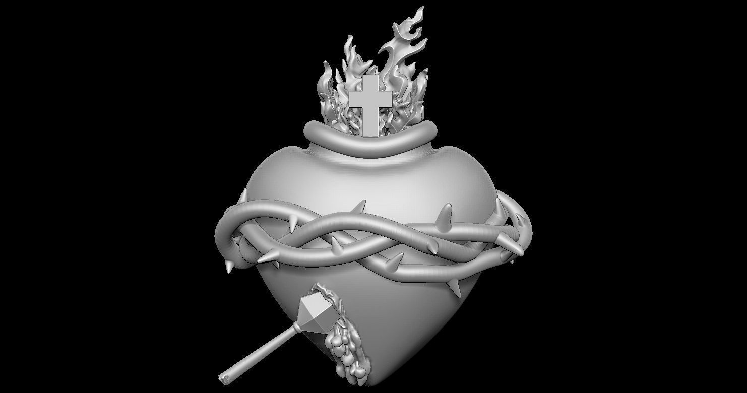 Sacred Heart of Jesus 3D Print Model 3D print model_26