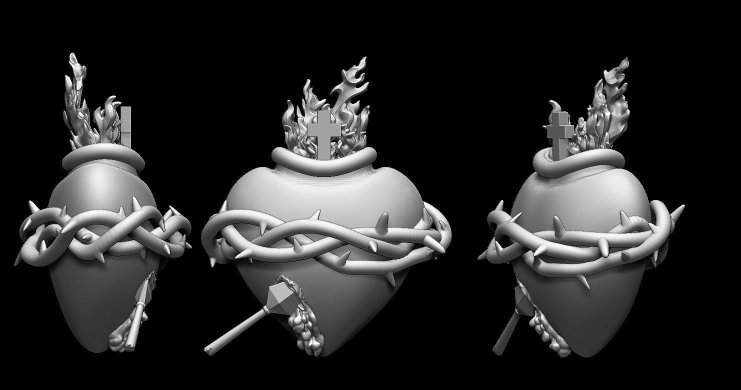 Sacred Heart of Jesus 3D Print Model 3D print model_17
