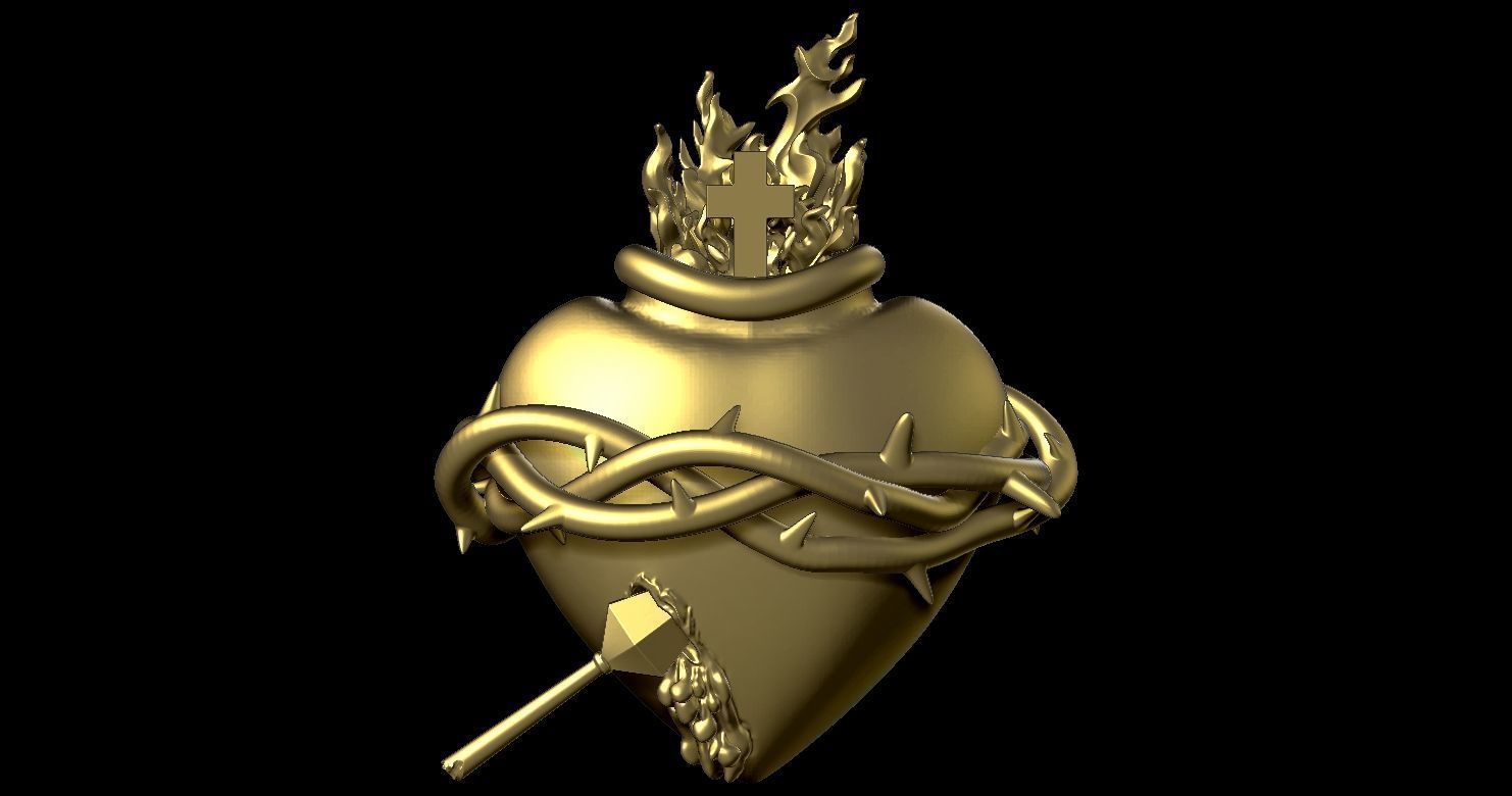 Sacred Heart of Jesus 3D Print Model 3D print model_8