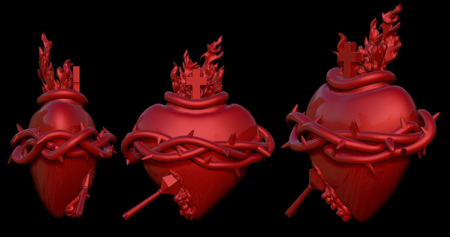 Sacred Heart of Jesus 3D Print Model 3D print model_20