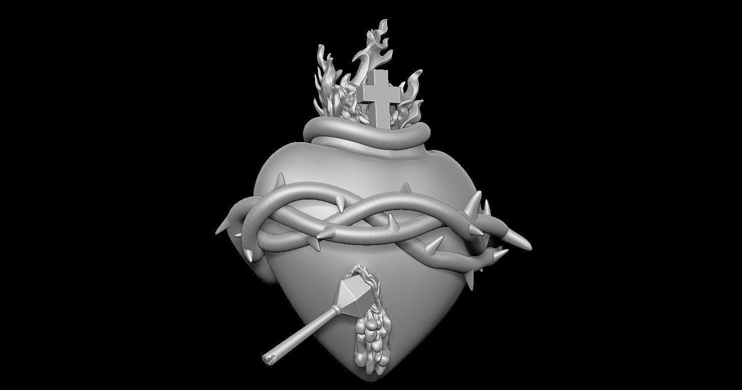 Sacred Heart of Jesus 3D Print Model 3D print model_24