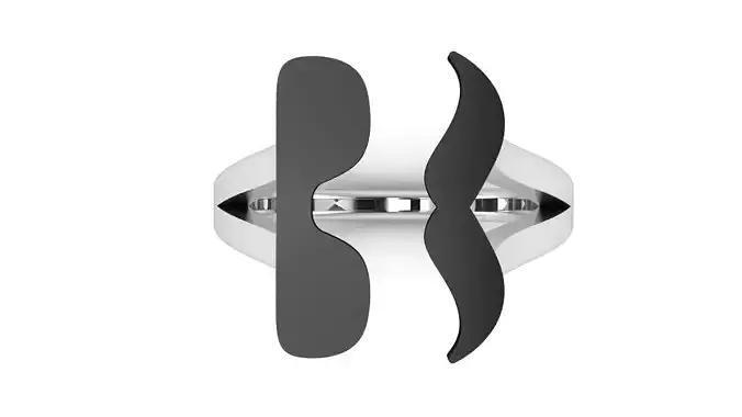  Mustache Ring 3D print model