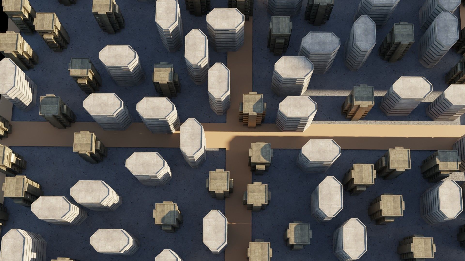 Sci-fi City Buildings 01 Low-poly 3D model_2