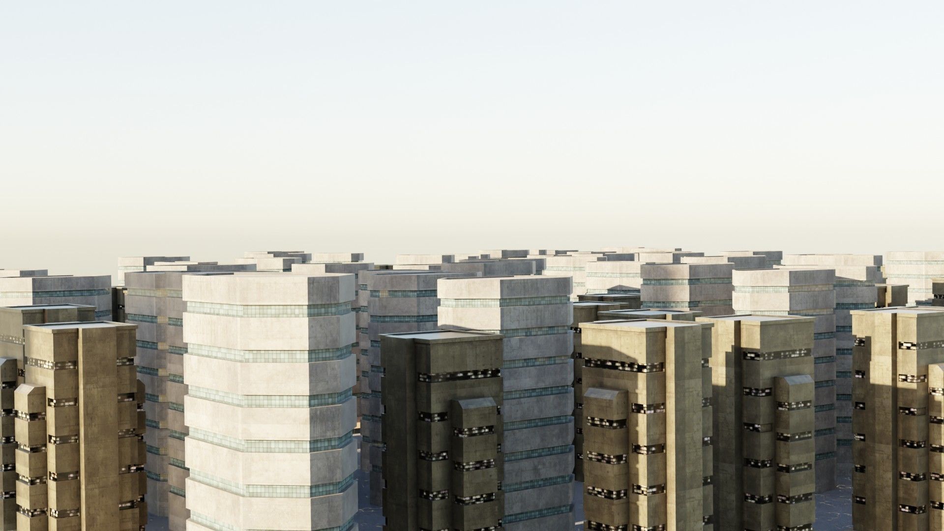 Sci-fi City Buildings 01 Low-poly 3D model_4