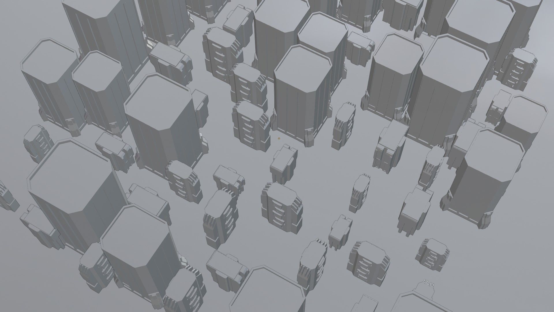 Sci-fi City Buildings 02 Low-poly 3D model_6