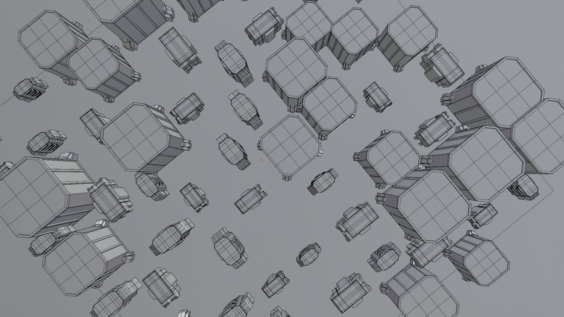 Sci-fi City Buildings 02 Low-poly 3D model_8