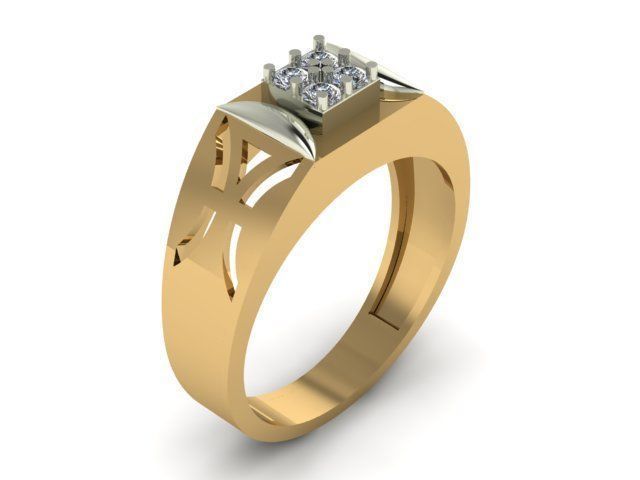 men wedding ring 3D print model_6